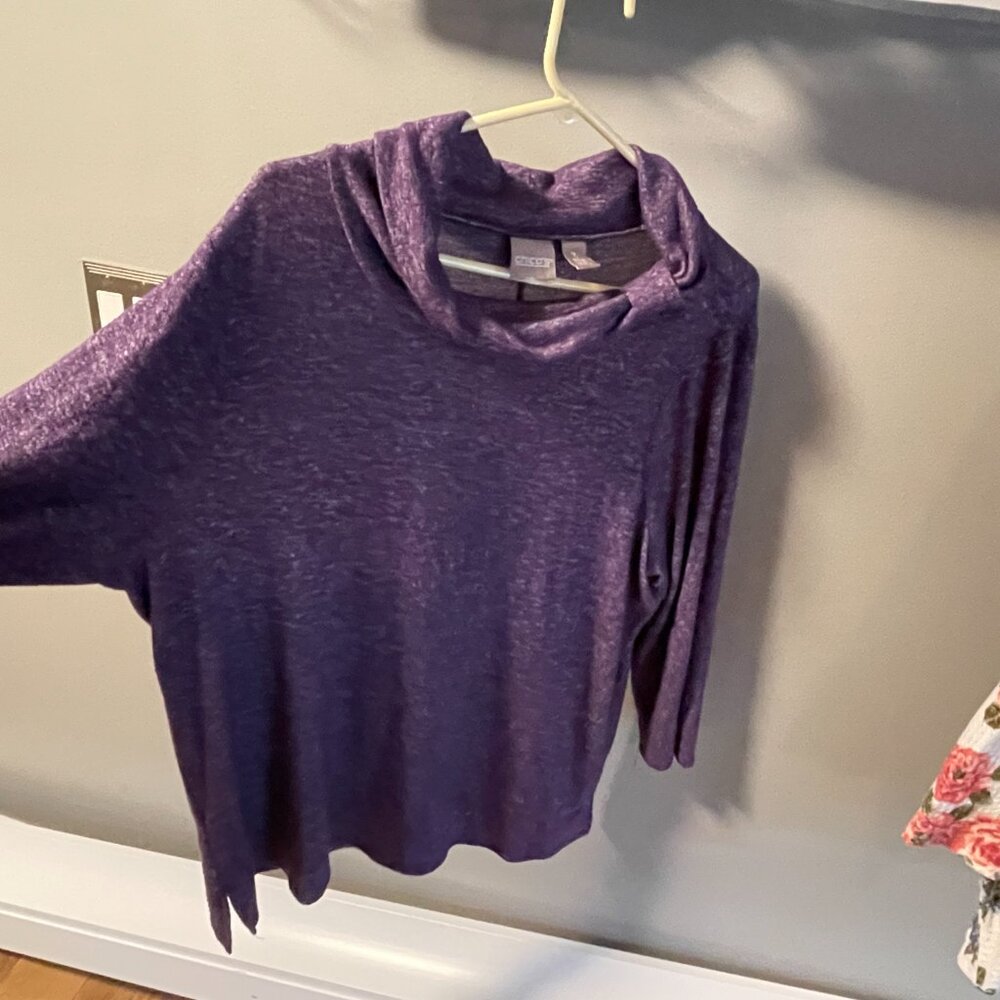 Chico’s Travelers Women’s 16/18 Purple Tunic Size 3 Slinky top